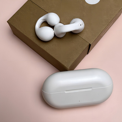 Fone De Ouvido Ear-clip Bluetooth Por Condução Ossea Clipe Cor Branco