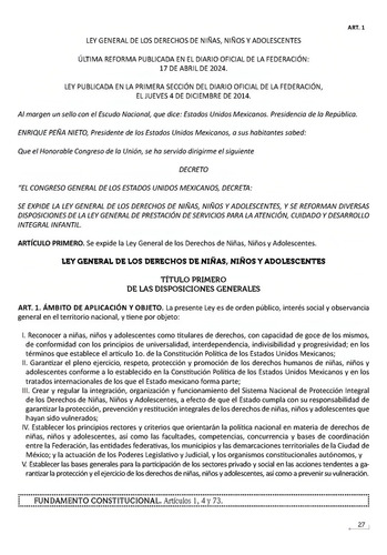 Ley General De Los Derechos De Niñas, Niños Y Adolescentes Comentada 2024. Índice Tematizado, Latinismos, Referencias Bibliográficas Y Legislación Complementaria En Materia Civil
