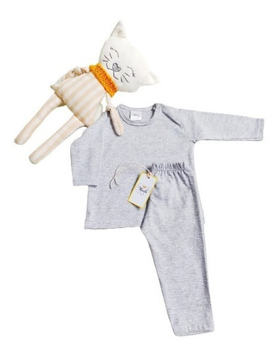 Pijama + Muñeco Para Bebes De 3 A 24 Meses De Algodón.