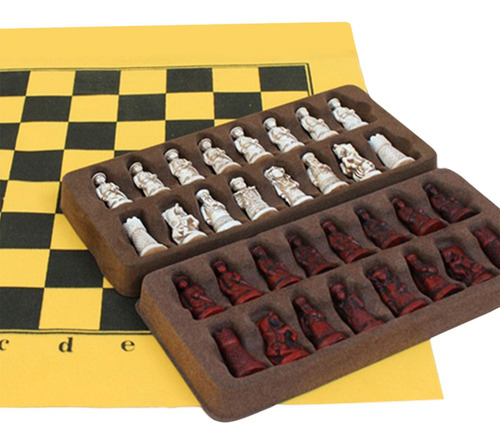 Juego De Ajedrez Tablero De Ajedrez Plegable Juego Familiar