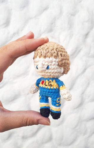 Muñeco Martín Palermo Boca Jrs. Amigurumi Tejido - Pipelino