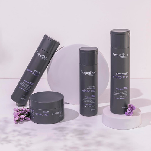 Shampoo Efeito Liso Cabelos Lisos E Limpos Acquaflora 300ml