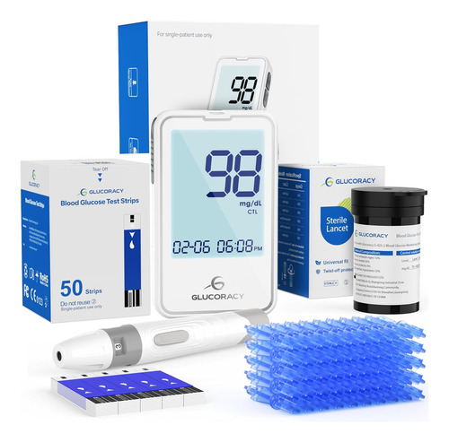 Kit De Monitor De Glucosa En Sangre, Sistema De Monitoreo De