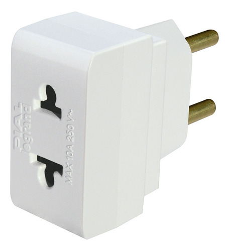 Plug Adaptador 2p Universal Pb 10a 250v Branco 690663 Pial 220V