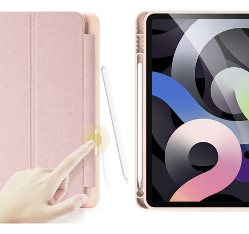Smart Case Para iPad Pro 11 M2 2022 4gen / M1 2021 3gen Rose