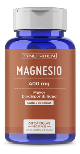 Magnesio 400mg - Fynutrition - Óxido, Citrato Y Lactato