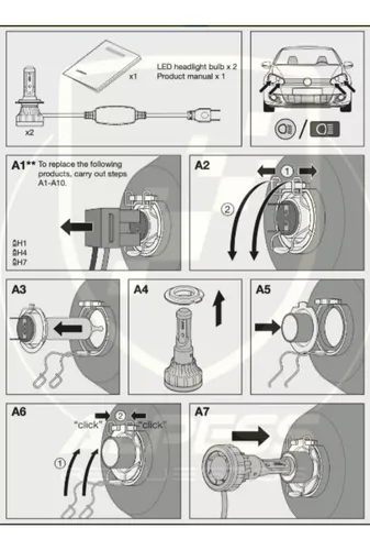 Cree Led Lámparas Bajas X2 H7 Ford Fiesta Mexicano Focus 3