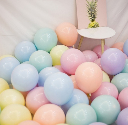 50 Globos Latex Colores Pastel Macarron # 12 Tiernos Bebes