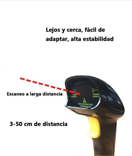 Lector De Codigo De Barras Láser Usb Pos Ean Upc Isbn
