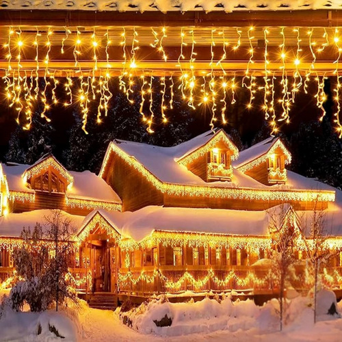 2 Pack Cascada Navideña Serie Led 9m 500 Leds Luces Navidad