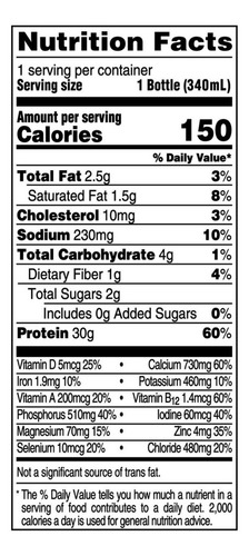 Fairlife Proteina Malteada De Chocolate 340ml C/u 24 Pz