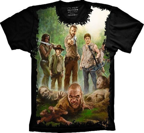 Camiseta Geek Plus Size Unissex Série De Tv The Walking Dead