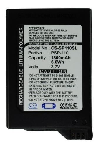 Imagen 4 de 4 de Bateria Compatible Para Sony Psp-1000 Psp-110 Psp-1006 1001