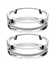 Comprar Pack 2 Ceniceros De Vidrio Elegante De Cristal Circular