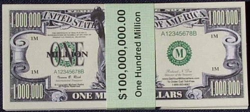 Imagen 1 de 3 de Conjunto De Billetes De 100 Millones De Dólares.
