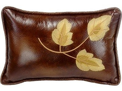 Hiend Acentos Unisex Highland Lodge Bordado Hoja Almohada  L