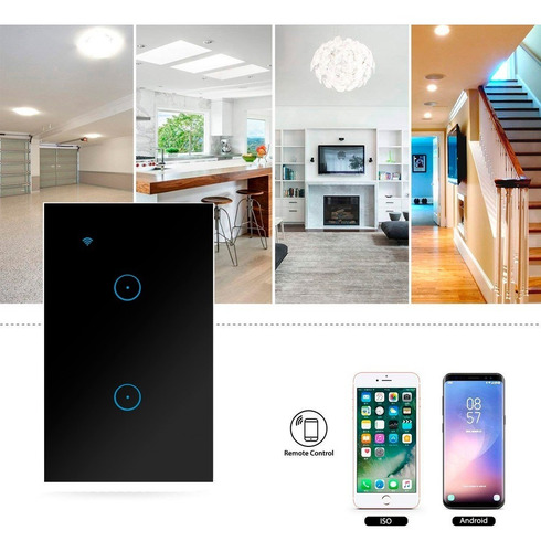 Interruptor De Luz Doble Táctil Con Wifi Google Home - Alexa
