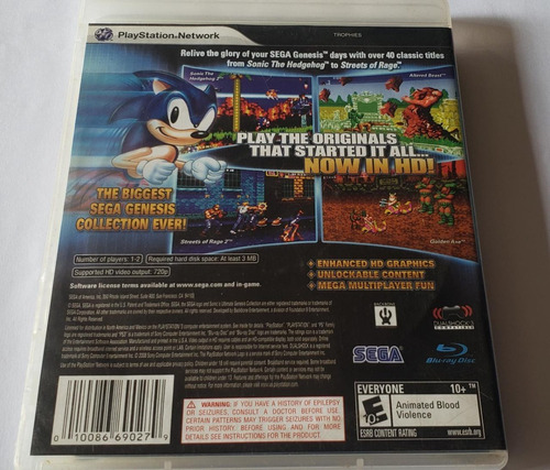 Sonic's Ultimate Genesis Collection Ps3 Mídia Física