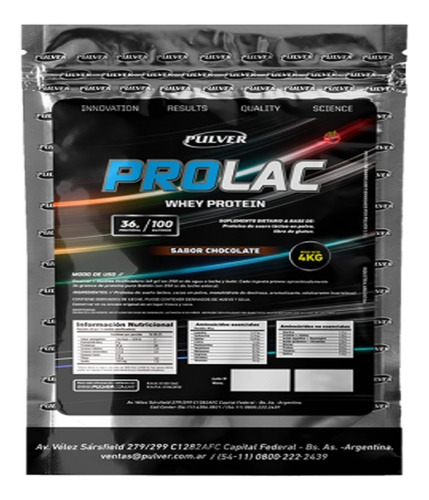 Prolac Whey Protein Concentrada 4kg Pulver Sin Tacc Celiacos