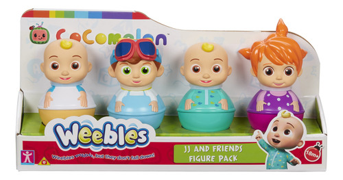 Cocomelon Weebles - Paquete De 4 Figuras, Figuras Moldeadas.