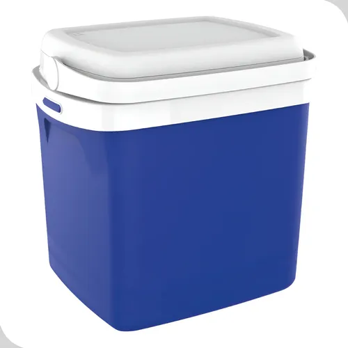 Caixa Termica Cooler 22l Azul 38cm Altura 31 Latas Soprano