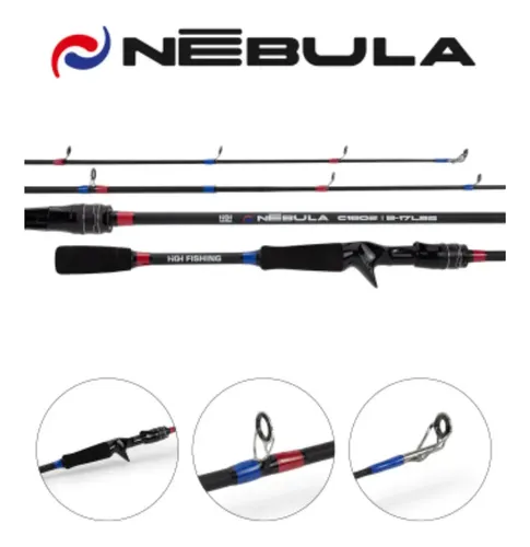 螻蛄 Vara Para Carretilha Nebula 1,65mt 8-17lbs 2 Partes Preto