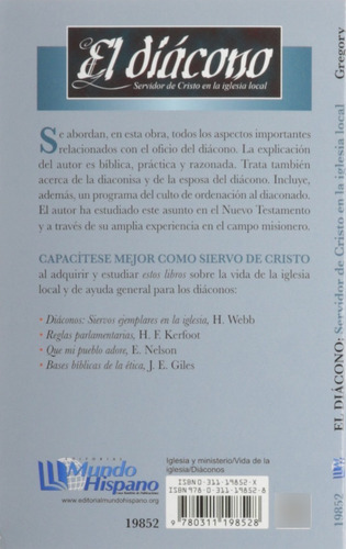 El Diácono Servidor De Cristo - Laverne Gregory M.
