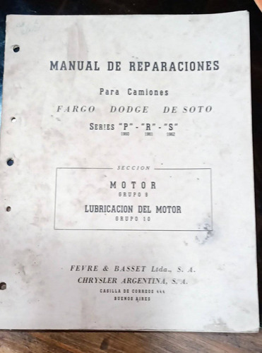 Catalogo Manual Reparaciones Camiones Dodge Fargo Desoto
