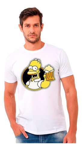 Polera Hombre Diseño Exclusivo Dia Del Padre Homero Cerveza1