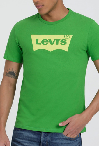 Levi's Levis Playera Graphic Set-in Neck 561950583 Greens 