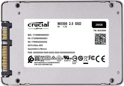 Disco Estado Sólido Ssd Crucial Mx500 250gb 2.5