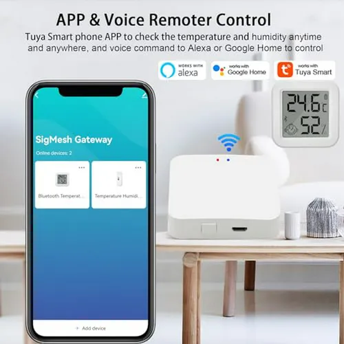 Termómetro E Higrómetro Wifi Con App Tuya - Monitor Interior