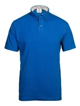 Comprar Chomba Remera Polo Jersey Algodón Manga Corta Azul Uniformes