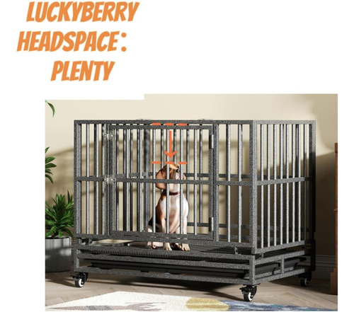 Jaula De Perro Resistente Perrera Indestructible Con Ruedas
