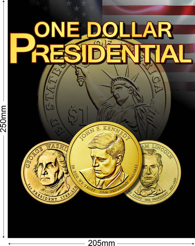Album Moeda Eua 1 Dolar Presidentes Americanos
