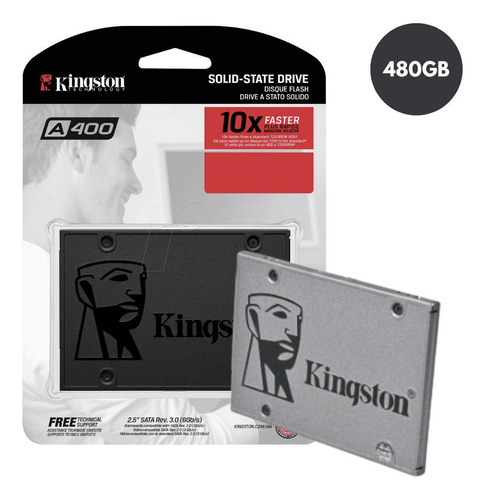 SSD Kingston de 480 GB con Windows 11 instalado y paquete Office