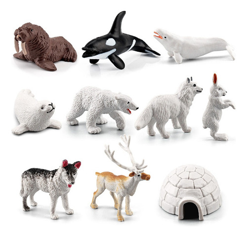 Modelo En Miniatura De Simulación De Animales Árticos De 10