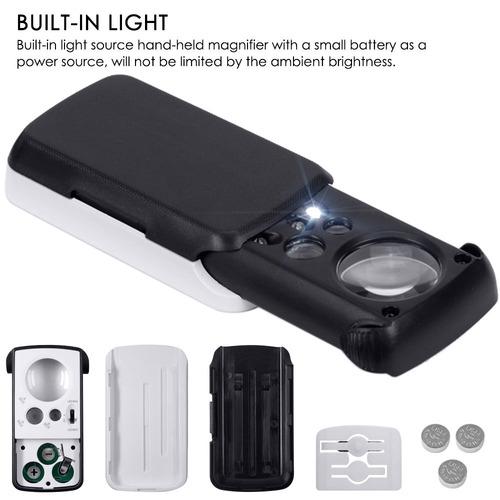 La Joyería Lupa Lupa Con Luz Led, Afunta 30x, 60x, 90x Lupa