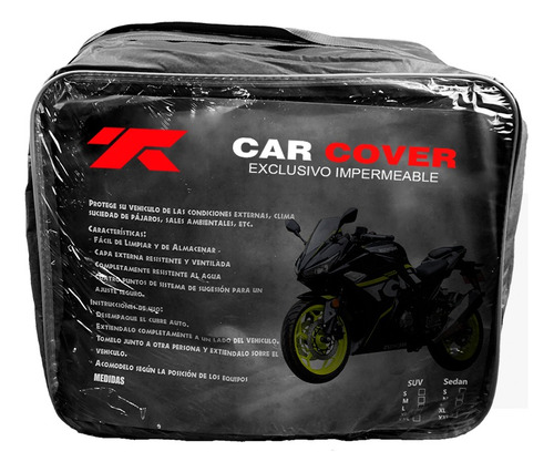 Cobertor De Motocicleta Xl  250g Gris Pesado