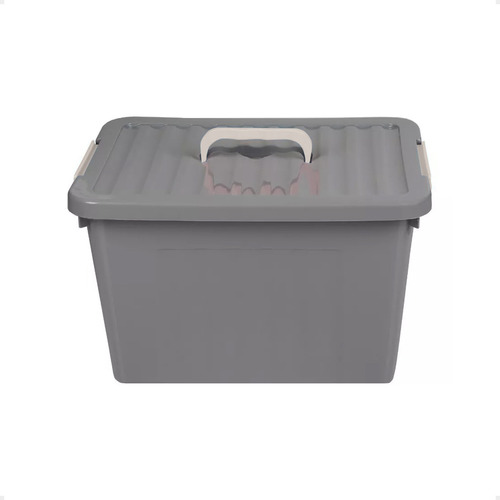 Caja Organizadora Apilable Chica Gris 26x19x15 6 Litros