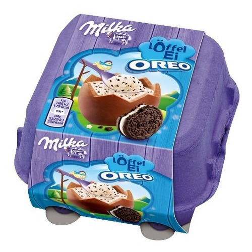 Imagem 1 de 1 de Ovo De Chocolate Milka De Colher C/ Creme De Oreo Importado