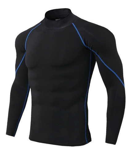 Playera Licra Deportiva Gym Compresión Cuello