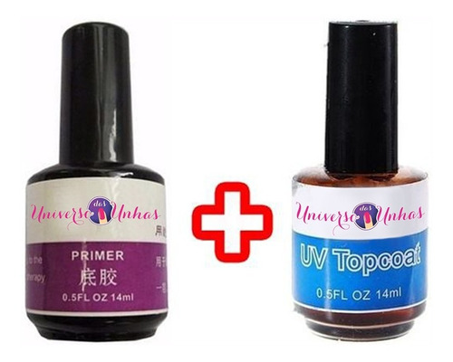 Kit Primer E Top Coat Unhas De Gel Porcelana Unhas De Fibra 