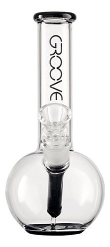 Groove® Round Tube 7 Boroglass Bong Prime Black Asscents