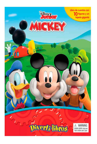 Libro Divertilibro Mickey Gigante Con Póster Y Figuritas Ub