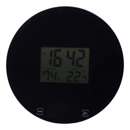 Balanza Digital Con Reloj, Calendario, Humedad Y Temperatura Negro 3 Kg