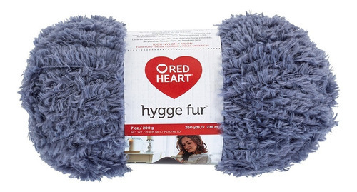 Estambre Súper Suave Liso Hygge Fur Red Heart Coats Color Slate Blue 00807