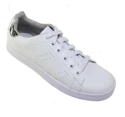 Tenis Casuales Gosh Blanco Plata Mujer Tacto Piel 0349q07