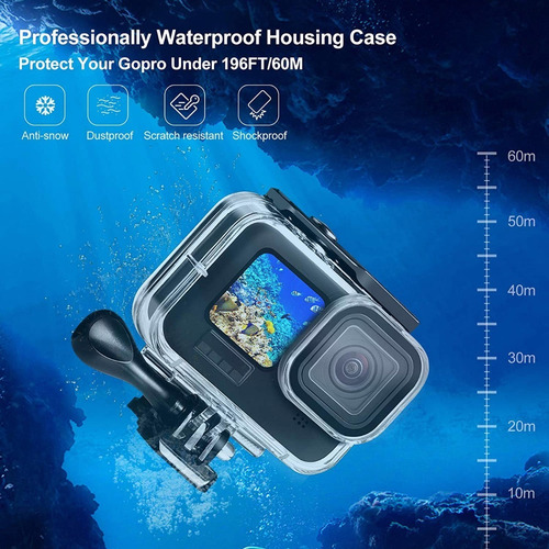 Imagen 4 de 10 de Funda Impermeable Para Gopro Hero 8
