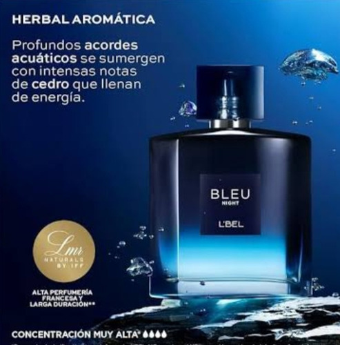 Blue Intense Nigth L'bel,perfume Para Hombre De100ml